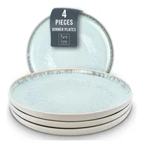 Comprar Juego De 4 Platos Llanos De Gres De Estilo Moderno, Platos D