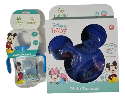 Set Combo Bebe Plato Térmico Antideslizante Vaso Pico Blando