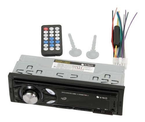 Som Automotivo E-tech Imports Light Com Usb Bluetooth E Leitor De Cartão Sd