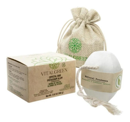 Vital Green Barra Alumbre Multiproposito 100gr (paq 1 Und)