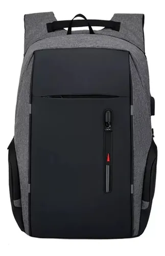 Mochila De Gran Capacidad Antirrobo Para Laptop Cargador Usb Color
