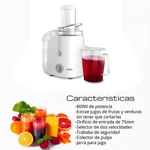 Extractor De Jugos Atma 800w Ex8235 1litro Incluye Jarra