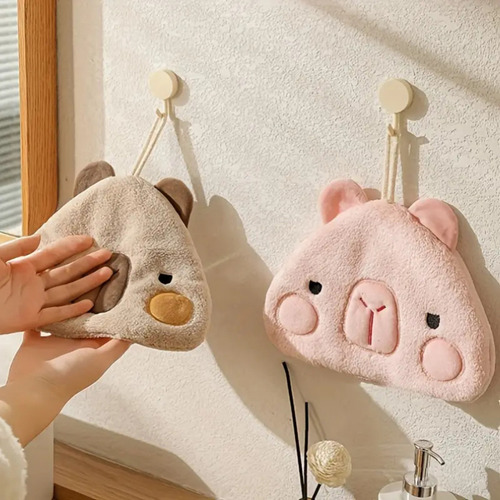 Toalla Para Mano Bebé Infantil Secado Rápido Diseño Capibara Marrón Capibara