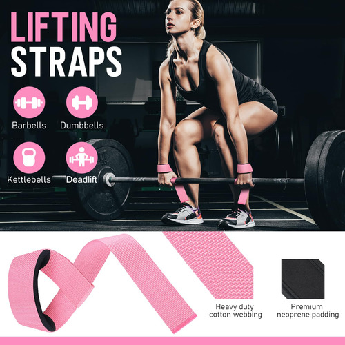 Set De 8 Pads Para Barbell Walito Hip Thrust Y Squat Rosado