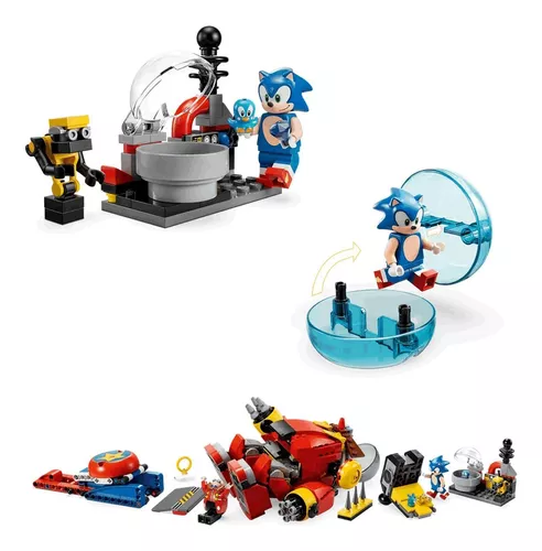 Lego Sonic The Headgehog Sonic Contra Robô Death Egg 76993