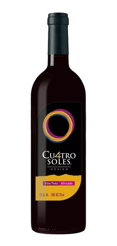 Vino Tinto Cuatro Soles Afrutado 750 Ml