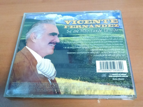 Vicente Fernandez, Se Me Hizo Tarde La Vida, Cd Album 2003. (Usado)