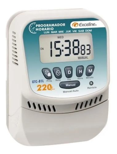 Programador Horario Digital Bornera 220v Exceline