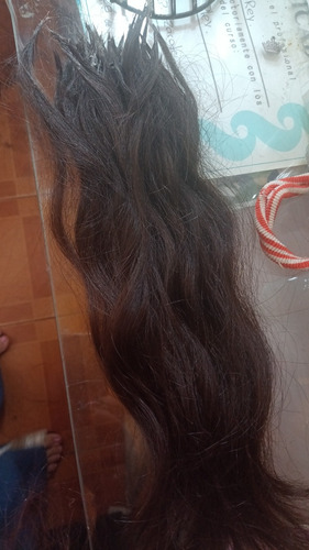 90 Extensiones Cabello Natural Virgen . 40 Cmtrs De Largo