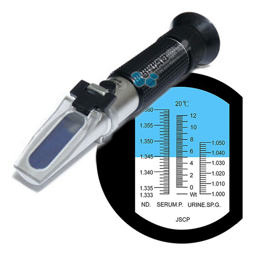 Refractómetro Clínico Suero Orina Hidratación Metalico C/est