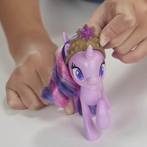 My Little Pony - Set Castillo De La Amistad - Incluye Las Ponys Twilight Sparkle Y Pinkie Pie, De 7,5 Cm, Con Cabelleras Para Cepillar Y 16 Accesorios