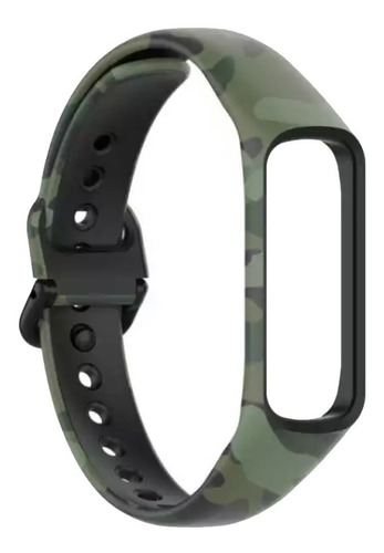 Pulseira Para Samsung Galaxy Fit 2 Sm-r220 Camuflada Cor Camuflada Verde