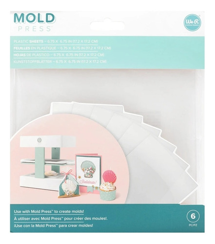 Hojas De Plástico 6pz Para Moldes We R Memory Keepers Color Blanco