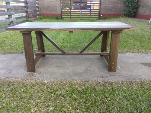 Mesa Estilo Campo - En Madera De Guayubira. -carpintero F