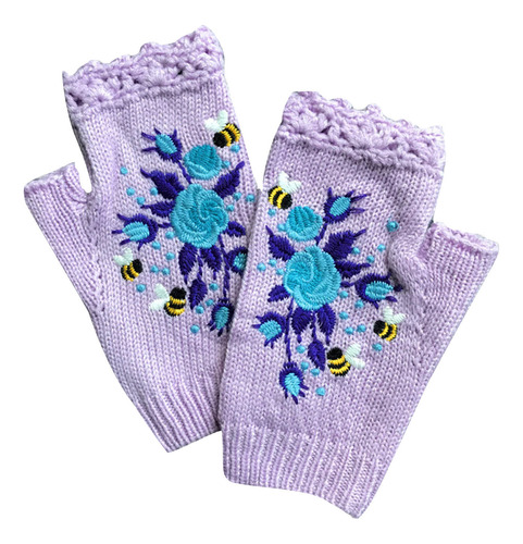 Guantes De Punto De Invierno Cálidos Para El Tiempo Libre, G