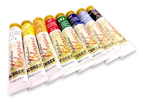 Pintura Al Oleo Acrilex 20 Ml.x8 