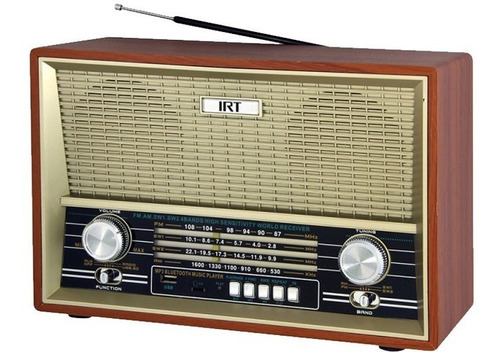 Parlante Portátil Retro Bt-fm-am-sw1-2-usb-sd-aux Irt Fx