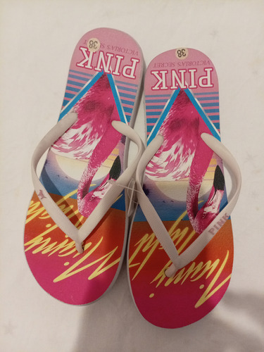 Sandalias Marca Pink Victoria's Secret,  De Colores 