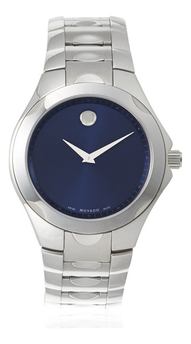 Movado Reloj De Acero Inoxidable 606380 Luno Plata/azul Para