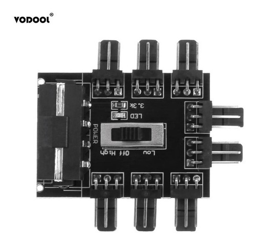 Imagen 3 de 7 de Extensión Spliter Fan Hub 3pin Con 8 Puertos Conector Molex