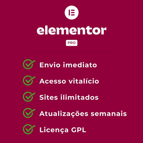 Plugin Elementor Pro - Licença Vitalícia