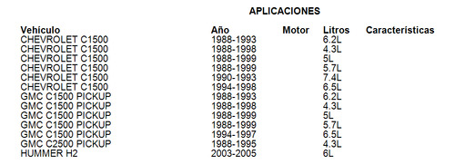 Extension Llave L Chevrolet Express 3500 2003-2007 6.0l