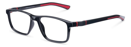 Armazon B-flex B-great Black Red Con Sobrepuesto Solar Sobrepuesto Polarizado Gris Oscuro