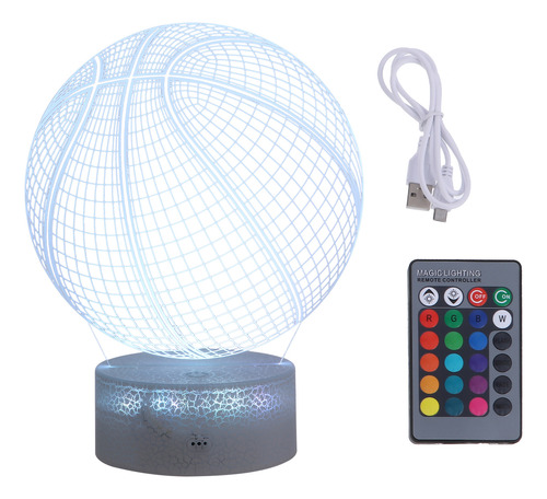 Lámpara De Mesa Touch Light 3d Baloncesto Night Light