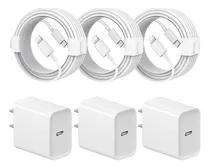 Comprar Pack De 3 Cargadores Rápidos Usb C De 20w Para iPhone Y iPad