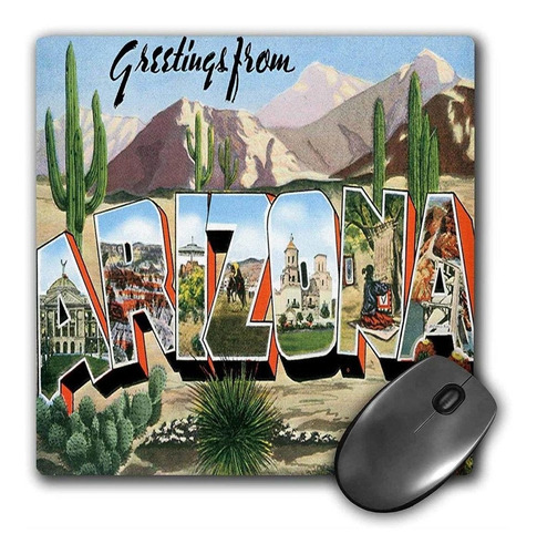 3drose Llc 8 x 8 x 0.25 inches Mouse Pad, Greetings From 