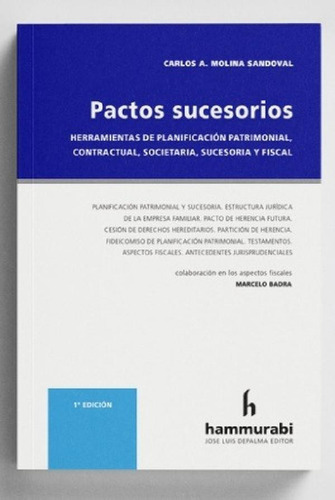 Libro - Pactos Sucesorios - Molina Sandoval, Carlos A