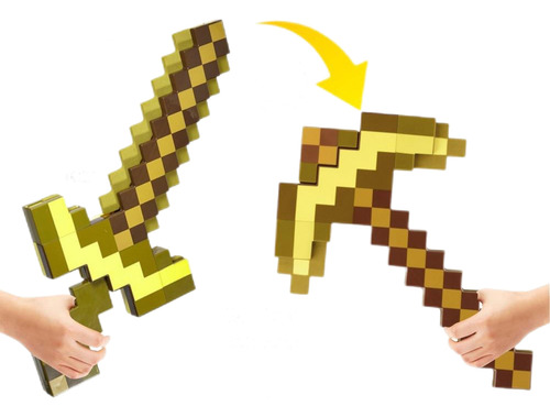 Juguete De Espada Y Pico Transformable 2 En 1 De Minecraft