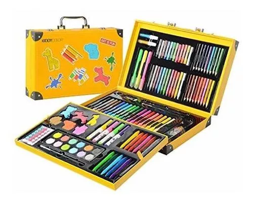 Set De Colores Dibujo Pintar Niños + Estuche Creatividad Tm