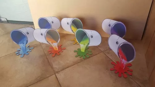 KIT DISPLAYS EM MDF PINTANDO O SETE 8 PÇS