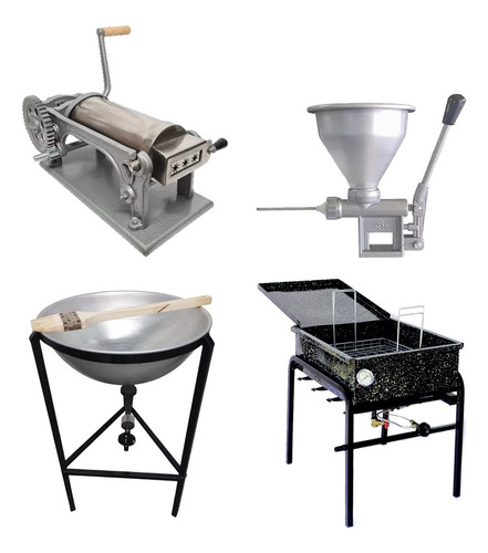 Amasadora 8l + Churrera 4kg + Rellenadora + Freidora Depaolo