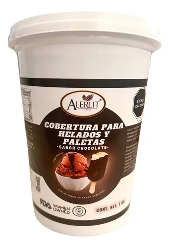 comprar Cobertura De Chocolate Para Helados Y Paletas |1kg| Alerlit
