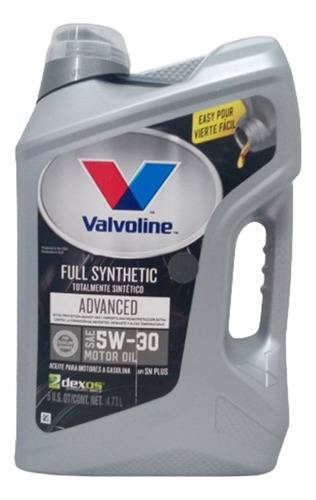 Aceite 5w30 Sintetico 4.73 Litros Synpower Valvoline