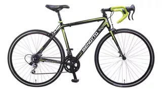 Bicicleta ruta Benotto Ruta 570 R700 21" 14v cambios Shimano Tourney color negro/amarillo neón