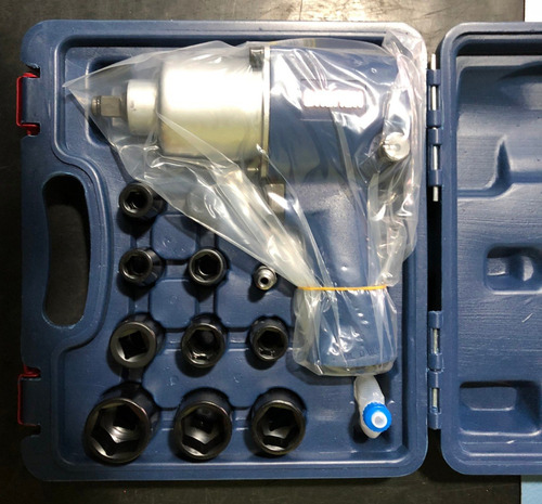 Imagen 7 de 9 de Llave Pistola Impacto Neumatica Bremen 1/2 760nm Kit Industrial Doble Martillo Cod. 7132 Dgm