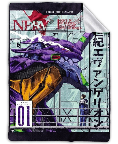 Manta Frazada De Polar Soft Evangelion Eva01