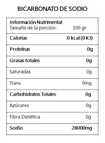 Imagen 3 de 3 de Bicarbonato De Sodio 1 Kilogramo