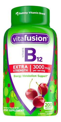 Vitafusion Vitamina B12 Extra Fuerte 3000 Mcg 200 Gomitas