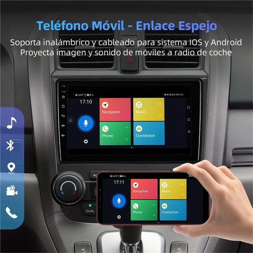 Estéreo De Coche Isudar De 1+32 Gb For Honda/crv/cr-v 2006-