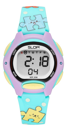 Reloj Infantil Slop Para Niña Sw8207lk1 Print Rompecabezas