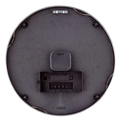 Reloj Pared Digital Bulova Clocks C4810 Blanco Temperatura Estructura Plateado