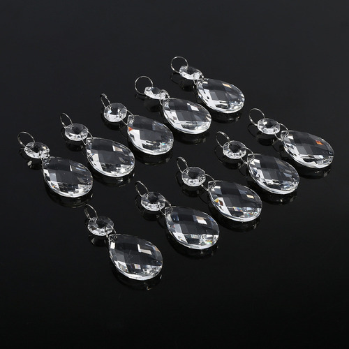10 Unidades De Luminária Pendente De Cristal De Prismas De C