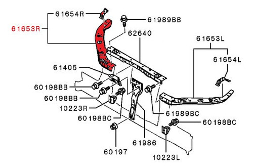 Soporte Estructura De Semioptica Derecha De L200 Triton