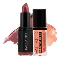 Comprar Kit Palladio Lip Oil Nude Dorado Y Labial Café
