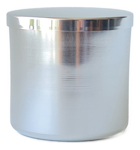 Envase Velas Aluminio Anodizado Color 7.7 7.5 Alto Con Tapa