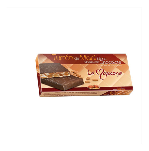 Turrón De Maní Duro Cubierta Con Chocolate La Marcona 150 Gr